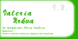 valeria mrkva business card